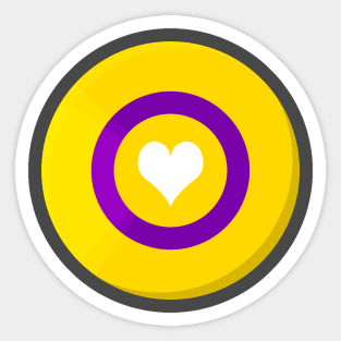 Pride Shield - Intersex Flag Sticker